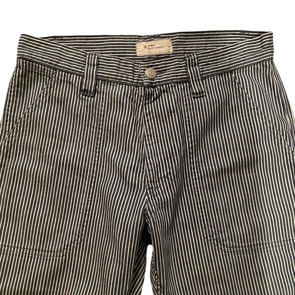 Isabel Marant Size 28 Crop Trouser Pants Blue White Pinstripe Coastal Nautical - Picture 4 of 11